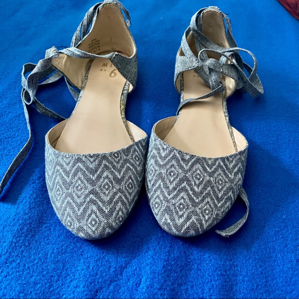 Mix No. 6 Geometric Tie Ballet Flats Size 9